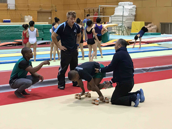 JSC-JOC-NF Collaboration Project: Gymnastics Camp for Greece and South Africa Utilizing Japan High Performance Center3