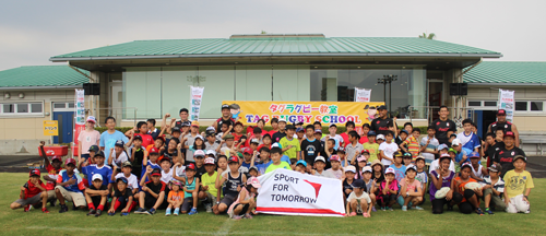Asia Pacific Children’s Conference in Fukuoka, Tag Rugby Class and Football Class1