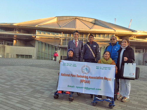 ネパールパラ水泳協会との交流・水泳指導（東京）2