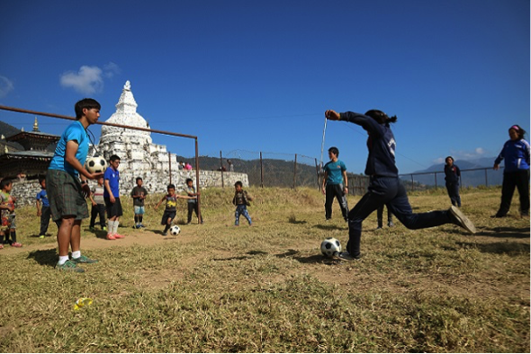 【Bhutan】Football Clinic by JICA volunteer in Eastern Bhutan1