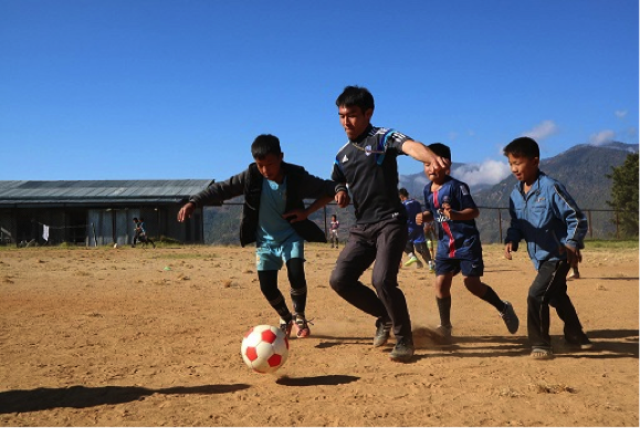 【Bhutan】Football Clinic by JICA volunteer in Eastern Bhutan2
