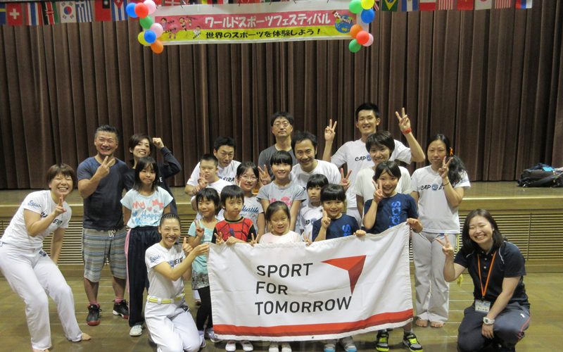 ワールドスポーツフェスティバルにおける外国籍の方と地域の子どもたちの交流1