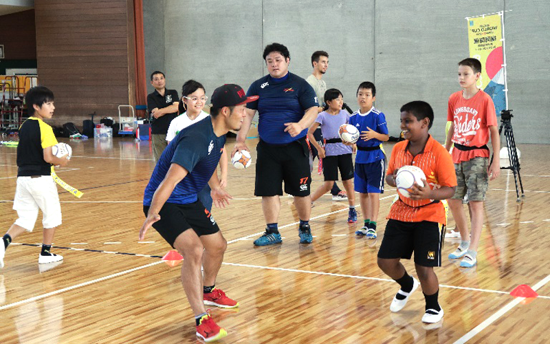 アジア太平洋こども会議・イン福岡「タグラグビー教室」1