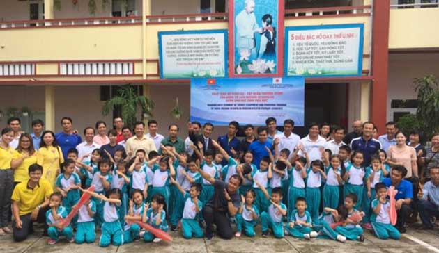 【Vietnam】Project for introducing, spreading and promoting the Mizuno Hexathlon Exercise in primary compulsory education1